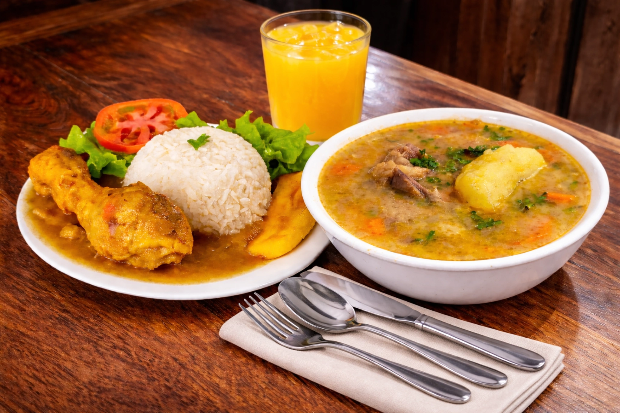 Afiche del menú del día